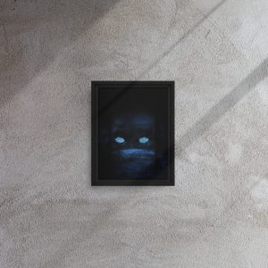 Ripple in the Dark Framed Canvas Print