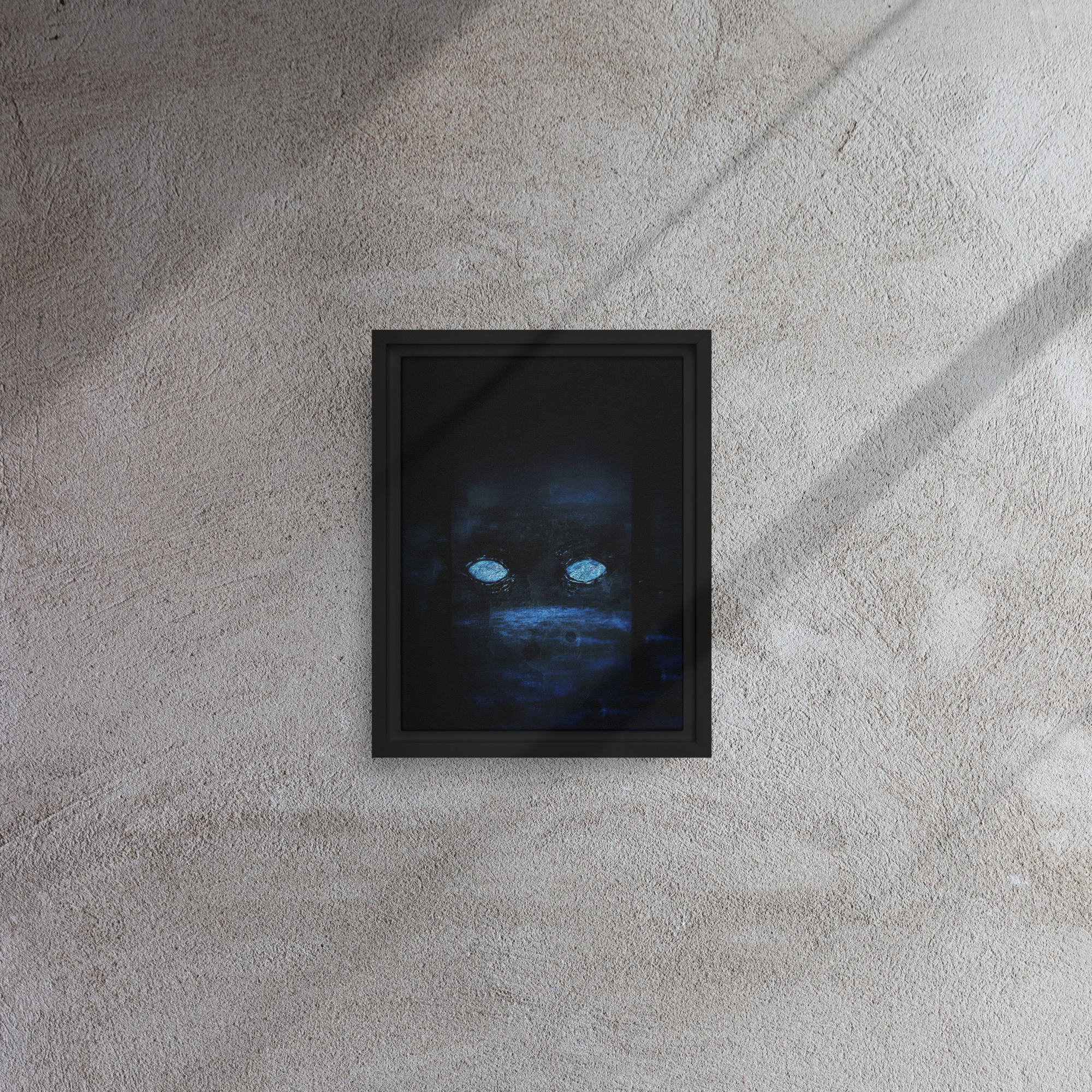 Ripple in the Dark Framed Canvas Print